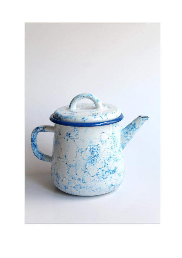 Bubble Collection Enamel Two Mugs & Teapot Gift Set