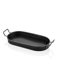 Black Oval Serving Tray