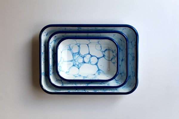 Bubble Collection Enamel Rectangular Serving And Roasting Dish