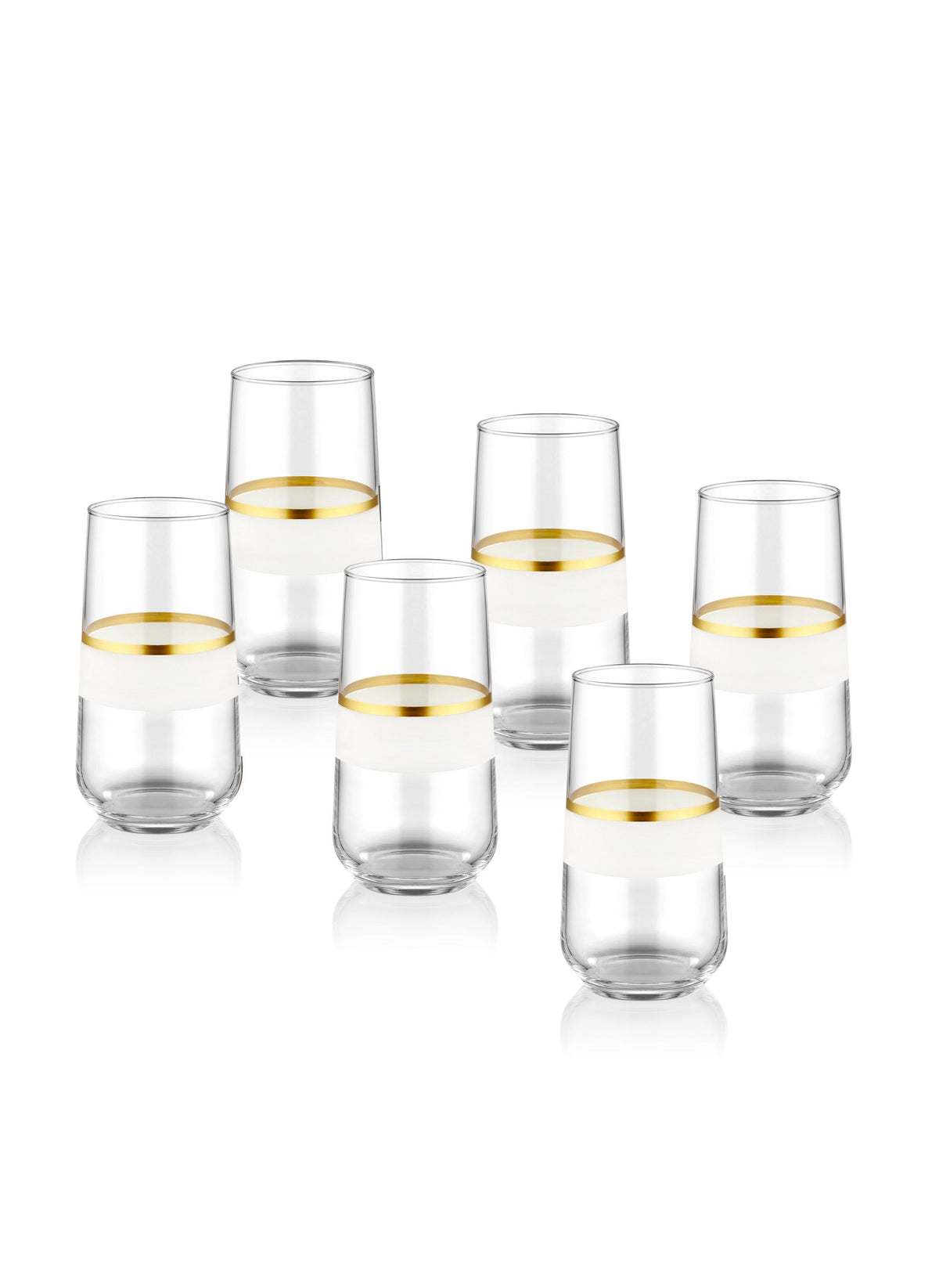 Snow Collection Highball Glasses (Set of 6)