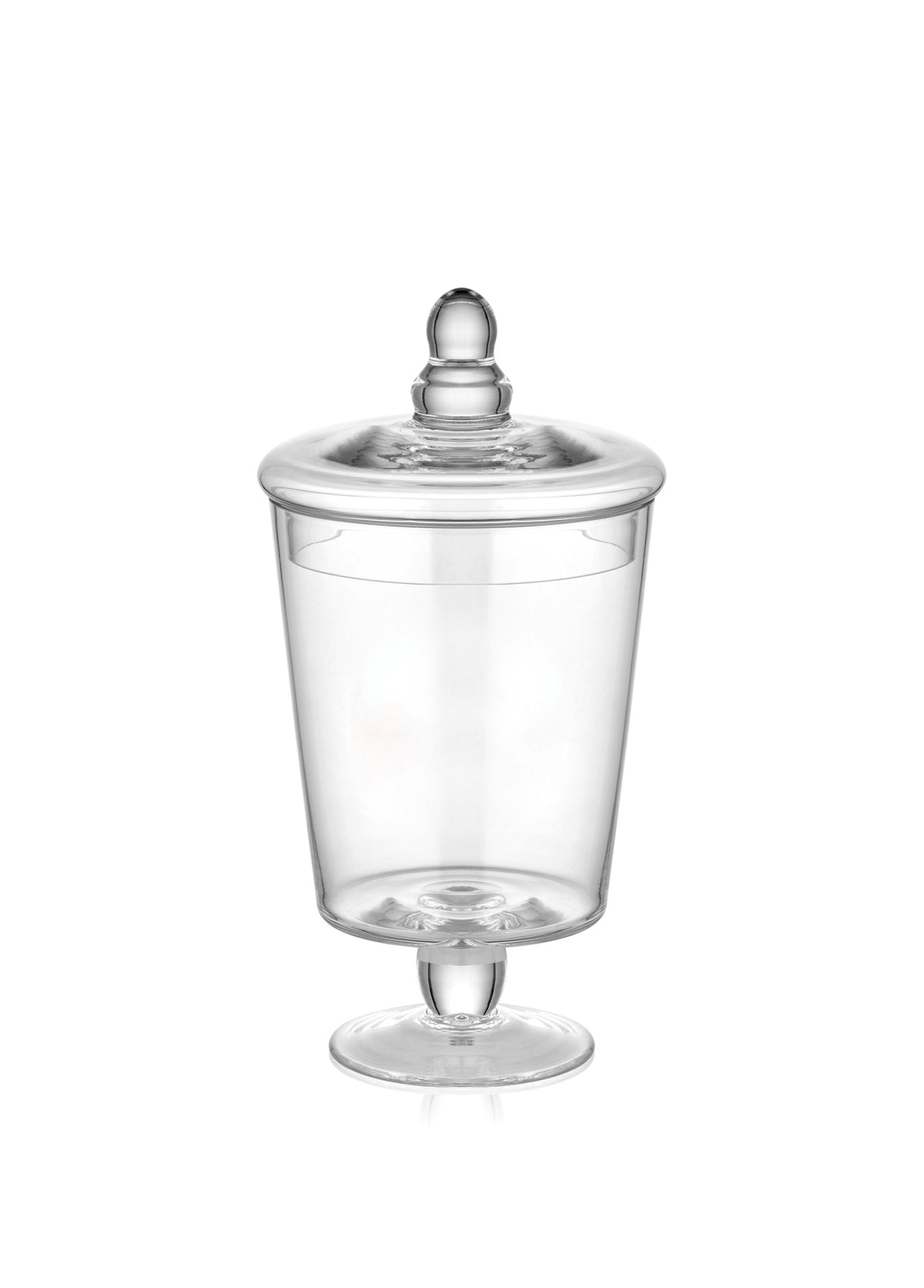 Footed Glass Jar With Lid