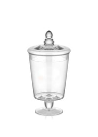 Footed Glass Jar With Lid