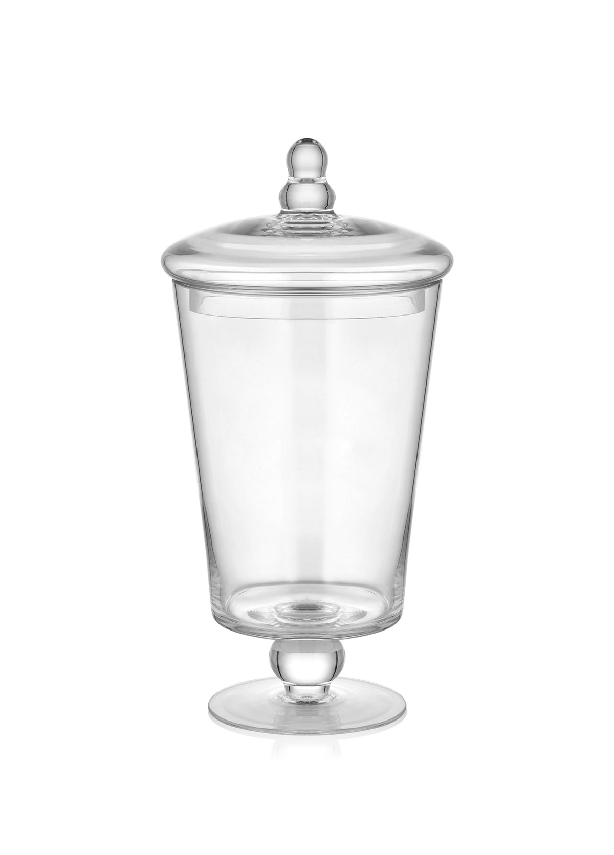 Footed Glass Jar With Lid