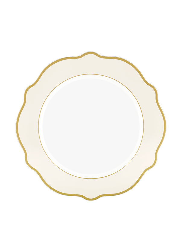Jaswely Collection Porcelain Dinner Plates, Set of 6 (Cream)
