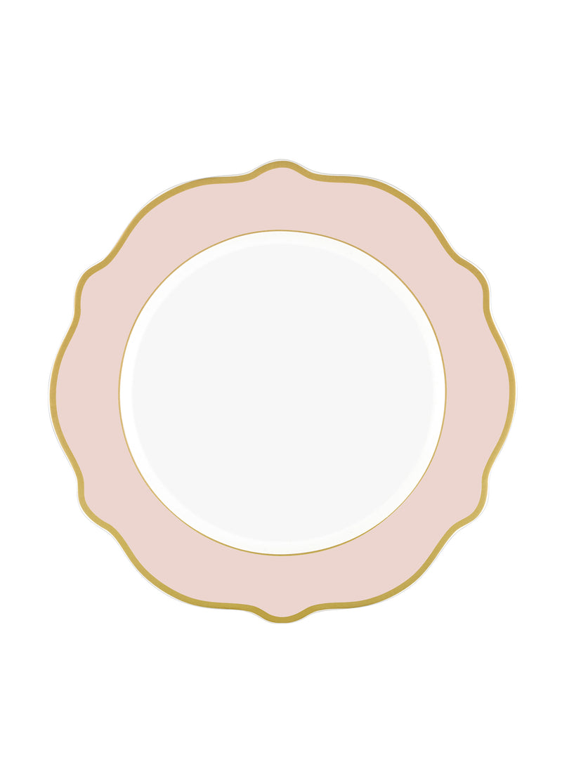 Jaswely Collection Porcelain Dinner Plates, Set of 6 (Pink)
