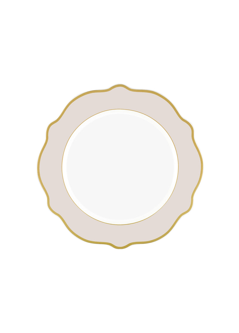 Jaswely Collection Porcelain Side Plates, Set of 6 (Sand Beige)