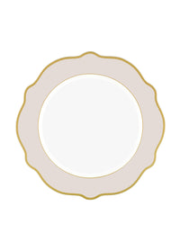 Jaswely Collection Porcelain Dinner Plates, Set of 6 (Sand Beige)