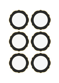 Jaswely Collection Porcelain Side Plates, Set of 6 (Black)