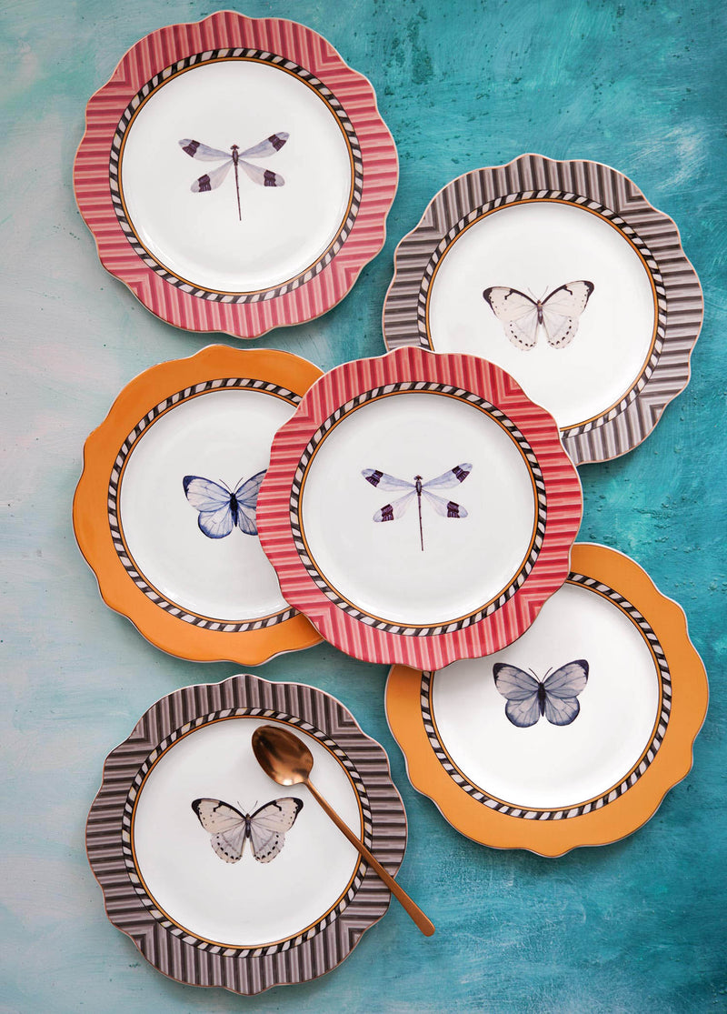 Mystique Collection Porcelain Side Plates, Set of 6