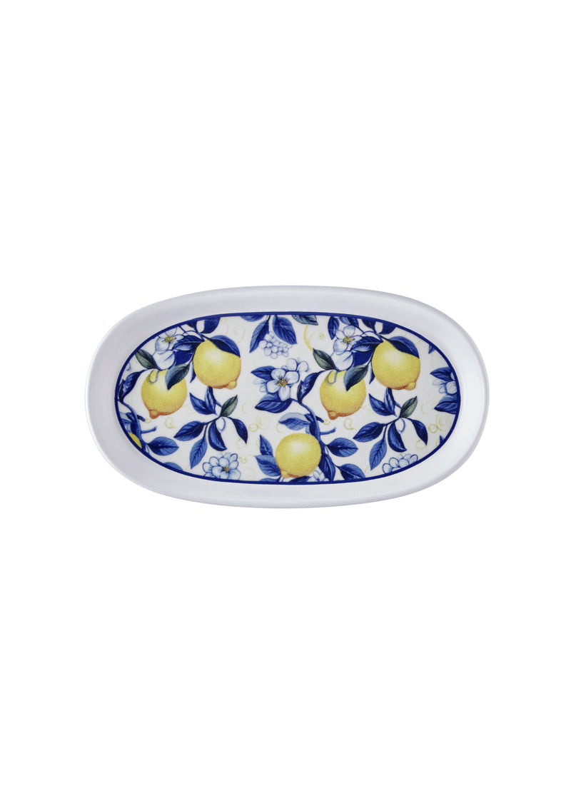 Odore Di Limone Collection Oval Serving Platter, Set of 2 (26 x 14 cm)