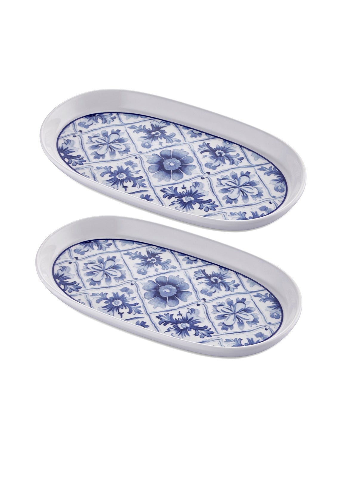Odore Di Limone Collection Oval Serving Platter, Set of 2 (29 x 16 cm)