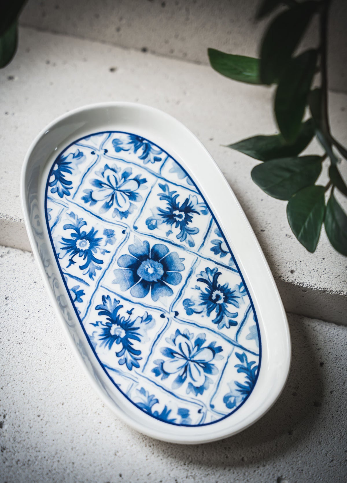 Odore Di Limone Collection Oval Serving Platter, Set of 2 (29 x 16 cm)