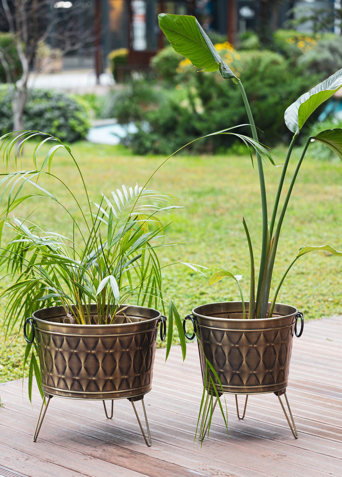 gold plant pot uk Prizma Collection Foldable Gold Plant Pot – Rozi