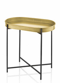 Gold Oval Side Table