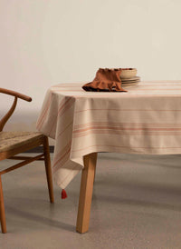 Cinnamon Tablecloth With Tassels