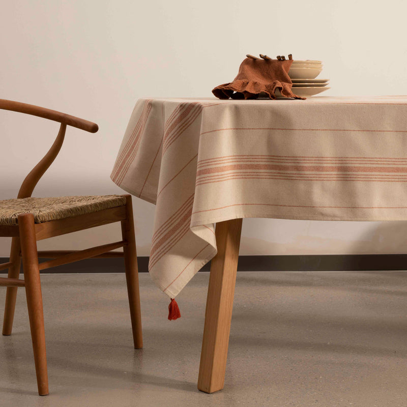 Cinnamon Tablecloth With Tassels