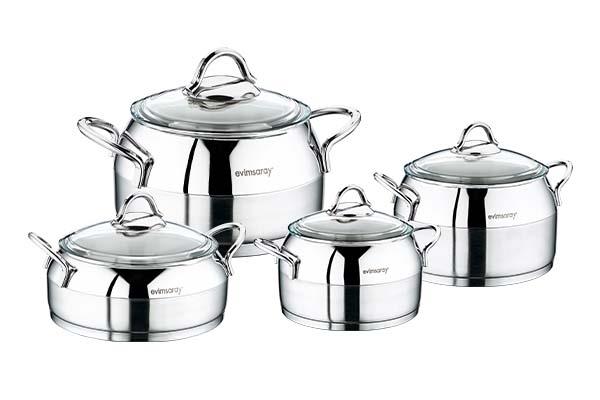 Venus Collection 8-piece Stainless Steel Cookware Set