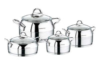 Venus Collection 8-piece Stainless Steel Cookware Set