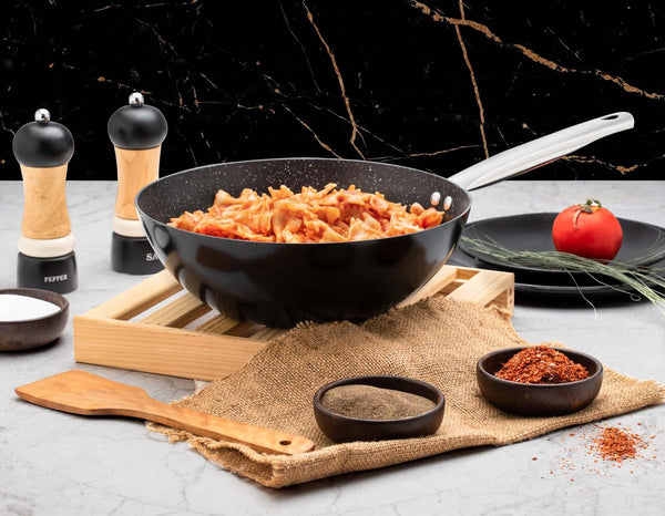 Zest Gusto Collection Non-Stick Granite Wok Pan