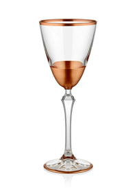 Glam Collection Copper Wine Glasses (Set of 6)