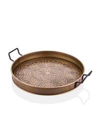 Gold Round Serving Tray