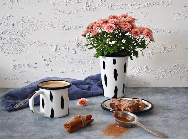 Stripe Collection Enamel Mug