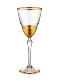 Glam Collection Gold Wine Glasses (Set of 6)