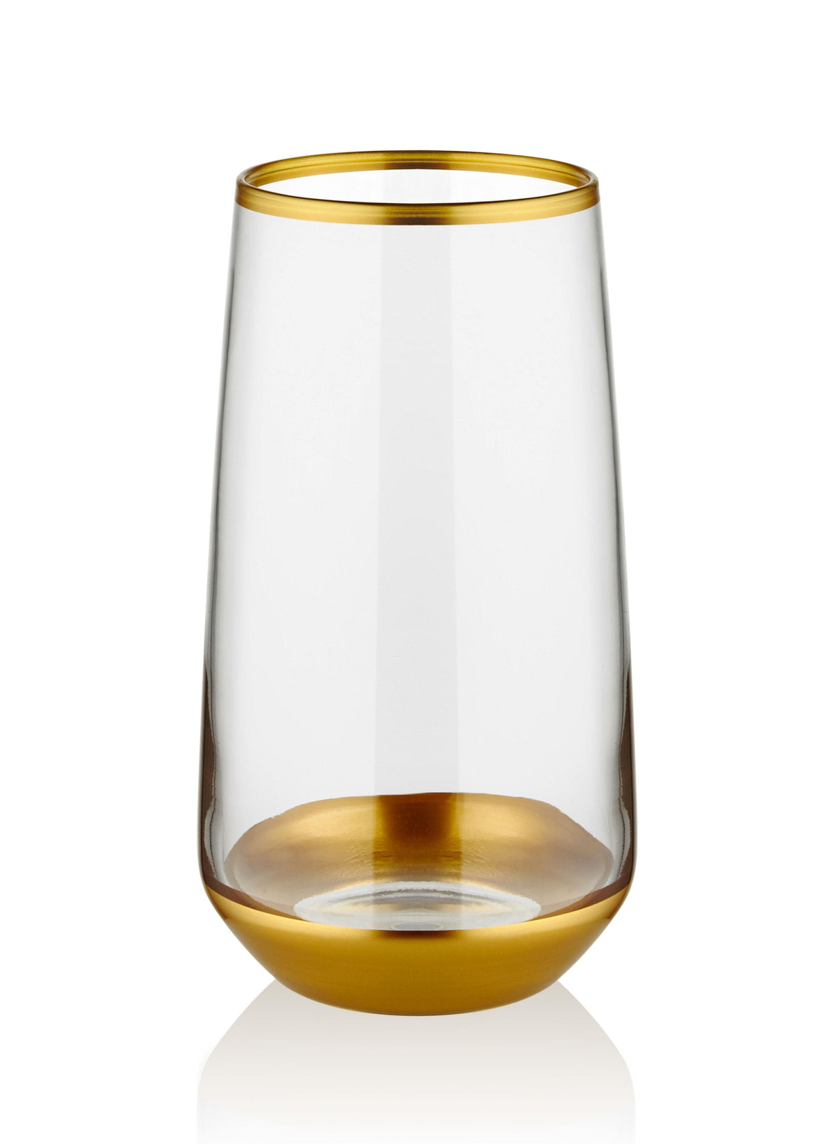 Glam Collection Gold Highball Glasses (Set of 6)