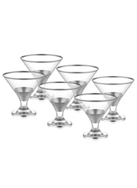 Glam Series Silver Dessert Bowls (Set of 6)