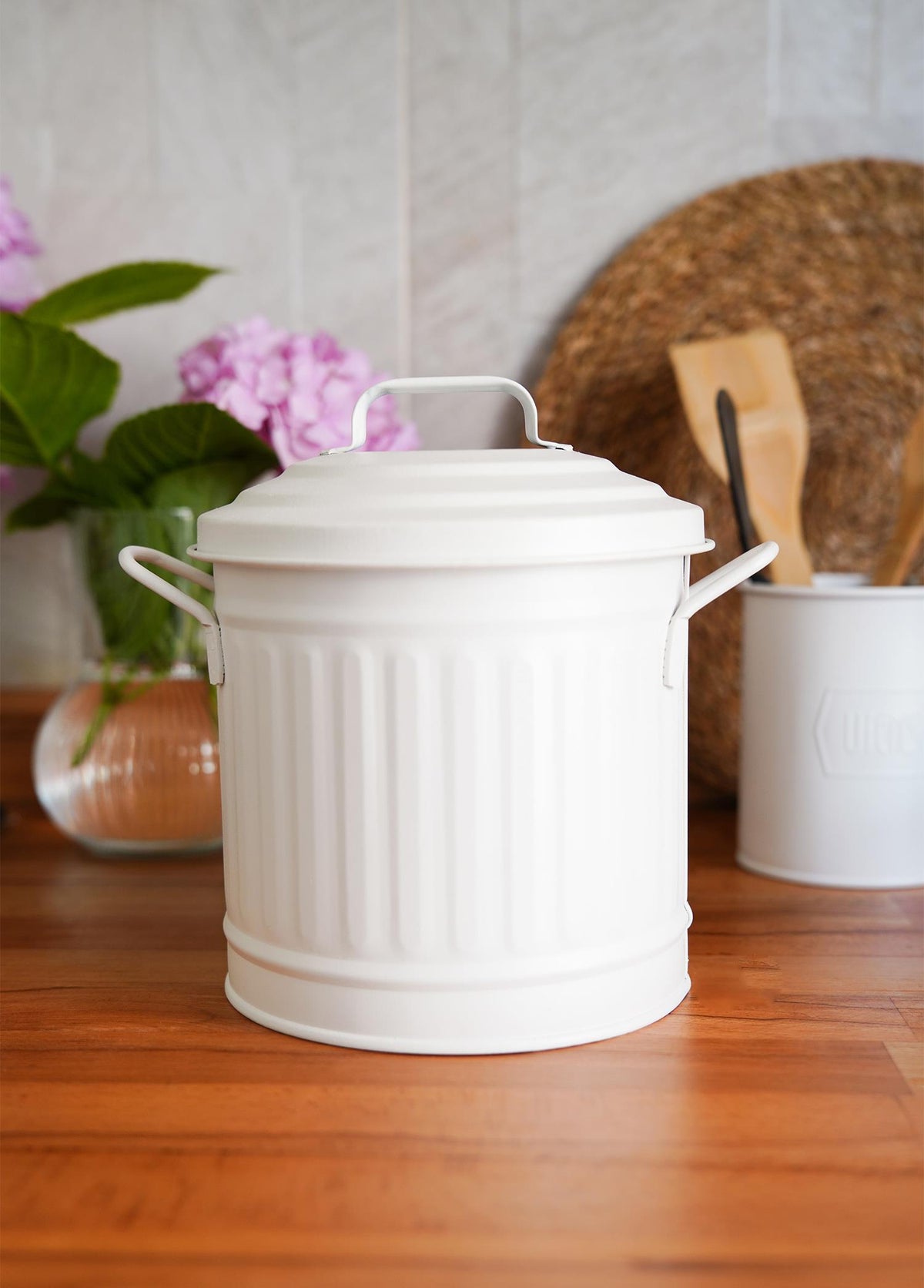 White Countertop Waste Basket (4 Litres)