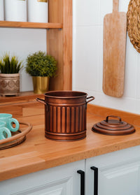 Copper Countertop Waste Basket (4 Litres)