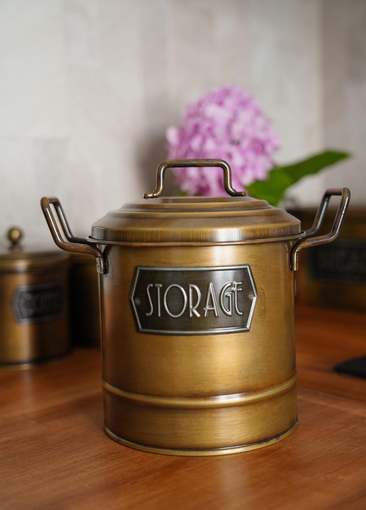 Gold Kitchen Storage Bin