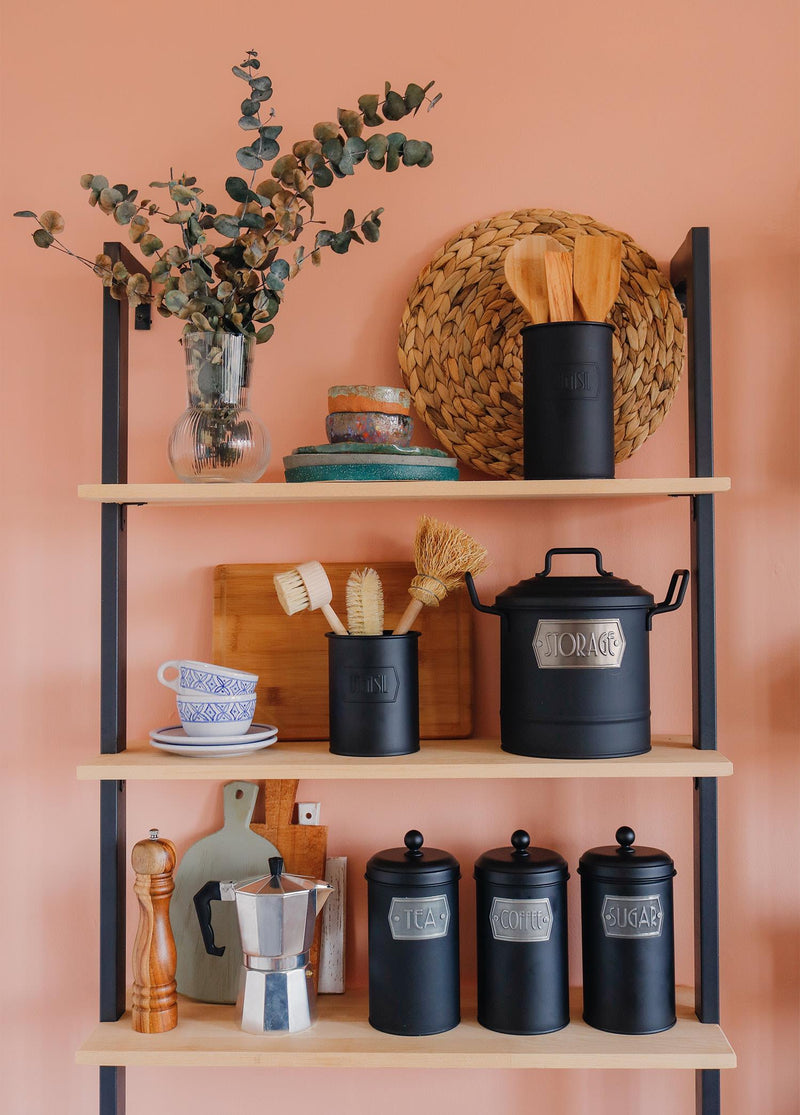 Black Kitchen Storage Bin Rozi