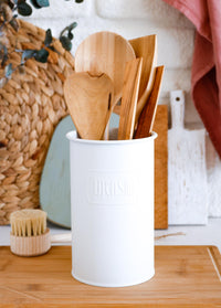 White Utensil Holder