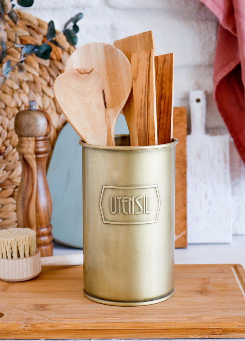 Gold Utensil Holder