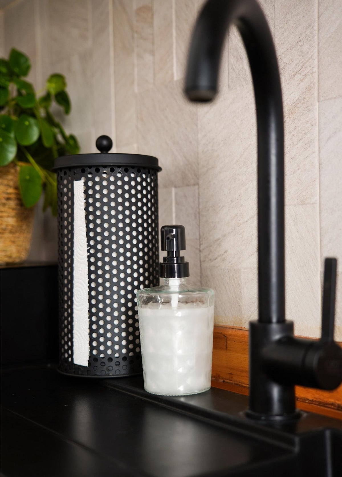 Black Paper Towel Holder