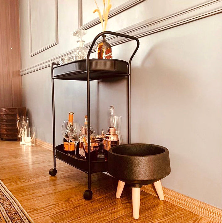 Black Drinks Trolley