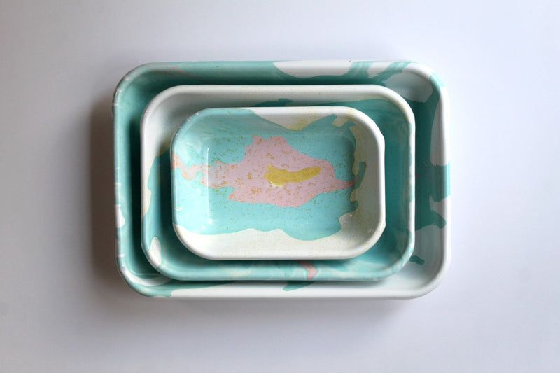 Unique Collection Enamel Rectangular Serving And Roasting Dish