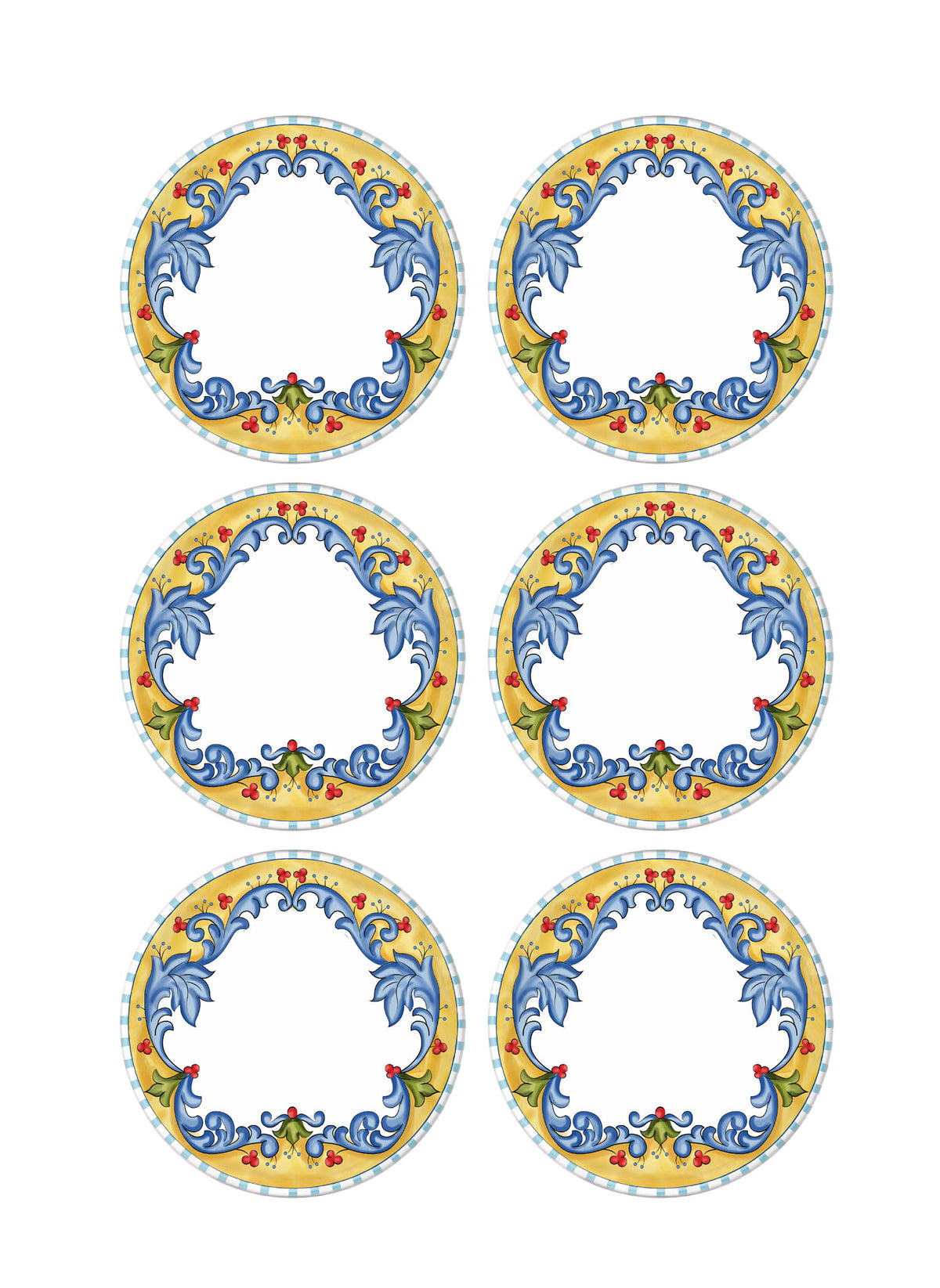 Limoncello Collection Dinner Plates, Set of 6