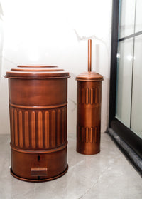 Copper Step On Bathroom Rubbish Bin (5 Litres)