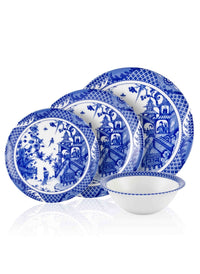 Chinois Collection 24-Piece Porcelain Dinner Set